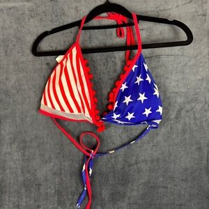 Patriotic Stars and Stripes Bikini Sz XL